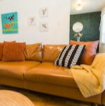 Leather Lounge Sofa - The Berd Haus